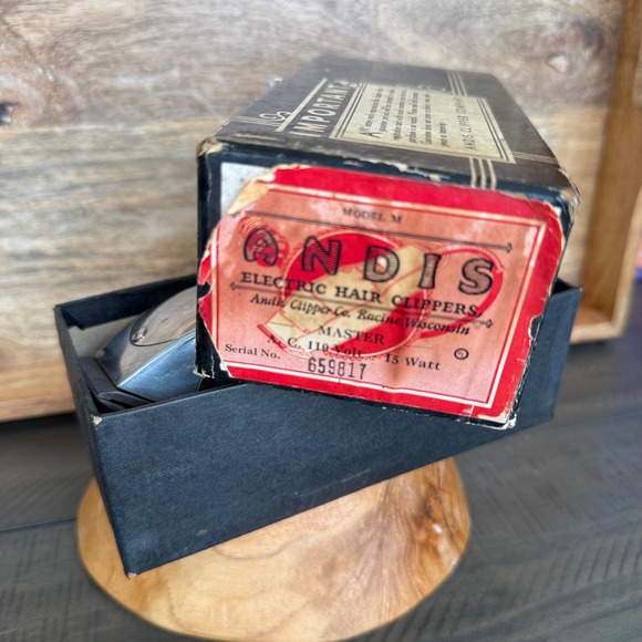 Vintage‎ Andis Master Model M Electric Hair Clippers With Original Box - Picture 3 of 8